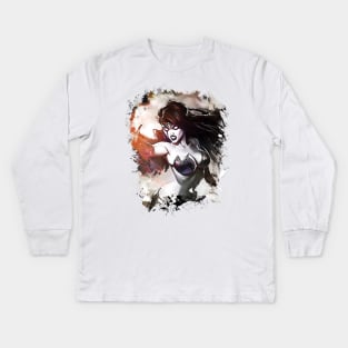 Fallen Angel MORGANA Kids Long Sleeve T-Shirt